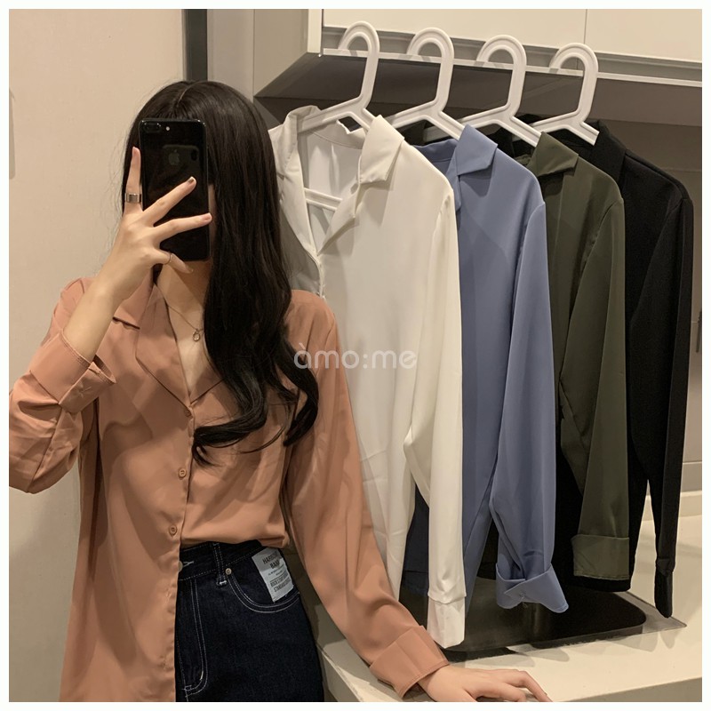 [ĐỒNG GIÁ 99K]  Áo Sơ Mi Dài Tay Vải Lụa Mềm Mịn