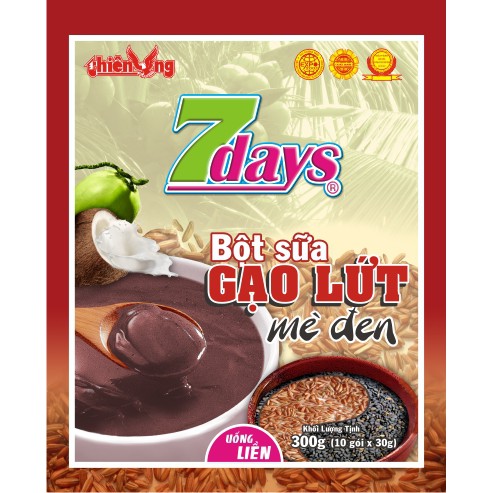 Bột sữa gạo lứt mè đen 7days Thiên ưng