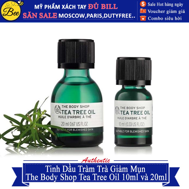 [Mã 154FMCGSALE giảm 8% đơn 500K] Tinh Dầu Tràm Trà Giảm Mụn The Body Shop Tea Tree Oil 10ml và 20ml