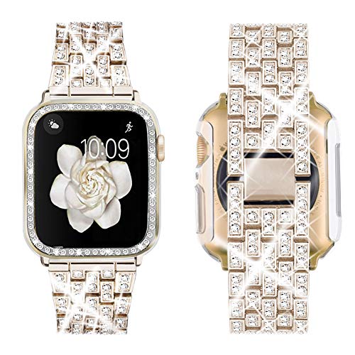 Dây Đeo Thay Thế Bằng TPU Mềm Đính Kim Cương Giả Cho iWatch