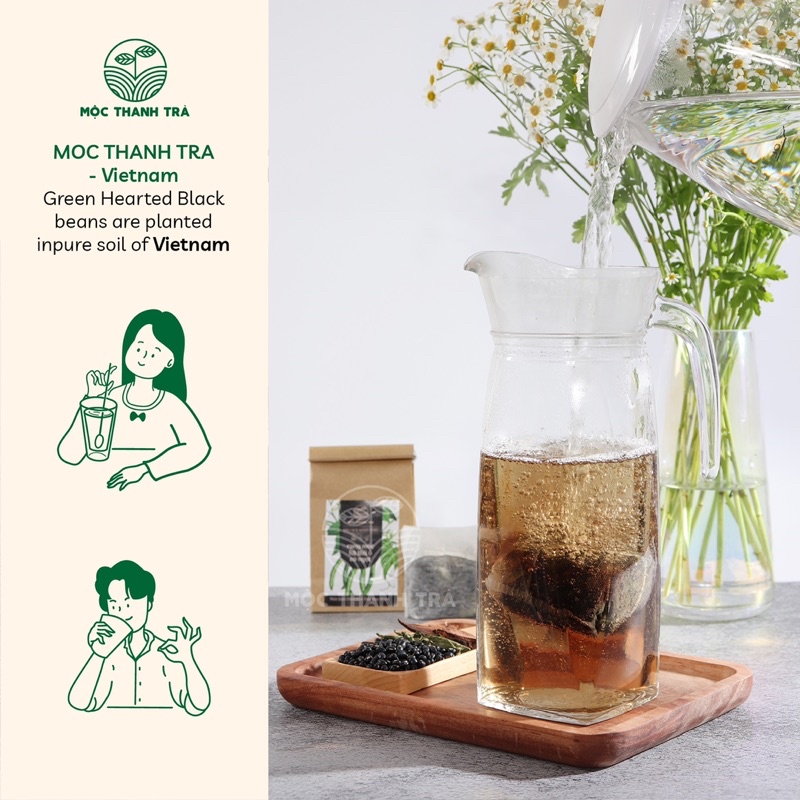 [COMBO Uống nước] Bình Lock &amp; Lock 2L và Túi 1.5kg Đậu đen xanh lòng Rang mộc Cỏ ngọt Hà Thủ ô (CTL) Mộc Thanh Trà