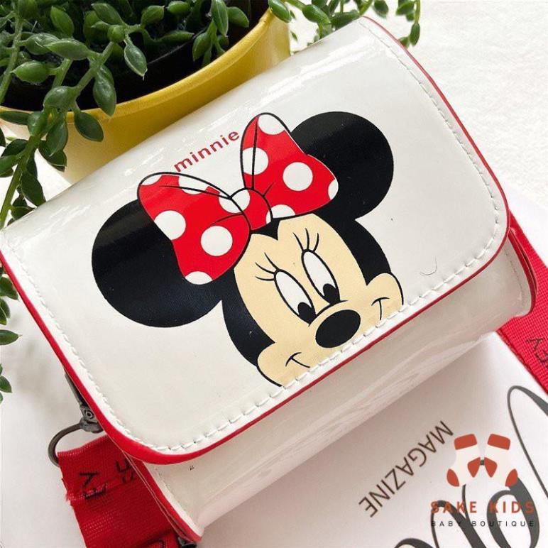 Túi hộp Mickey cho bé gái - Túi đeo bé gái có hình chuột Mini màu đen trắng MIN01