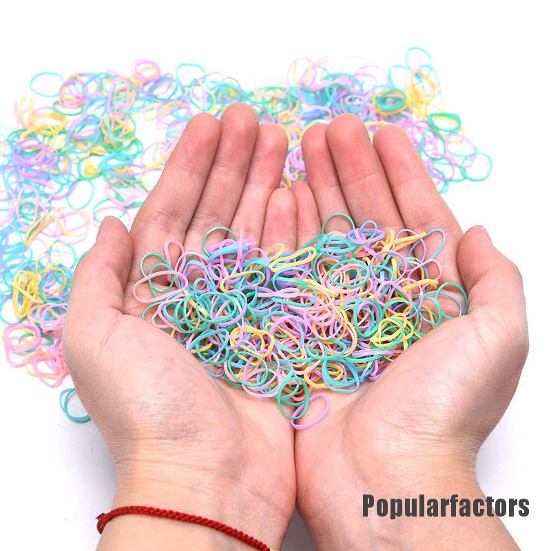 Set 1000 dây cột tóc nhiều màu sắc dễ thương xinh xắn