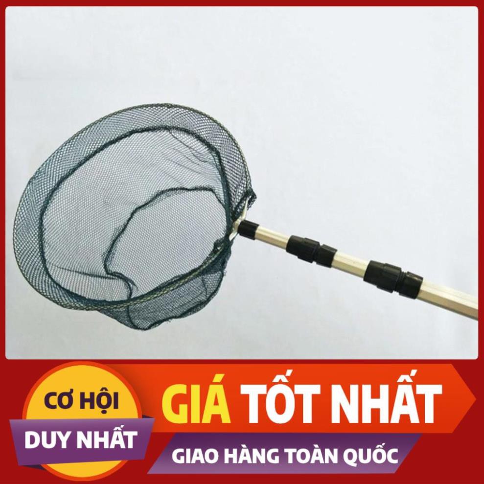 [ Xả Nhanh] Vợt Cá Gấp Gọn Vành Tròn nhôm 1m5 - 2m1