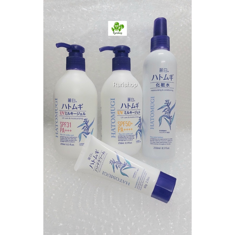 Sữa dưỡng thể chống nắng dưỡng ẩm Hatomugi/ Xịt phun sương và dưỡng da tay Hatomugi