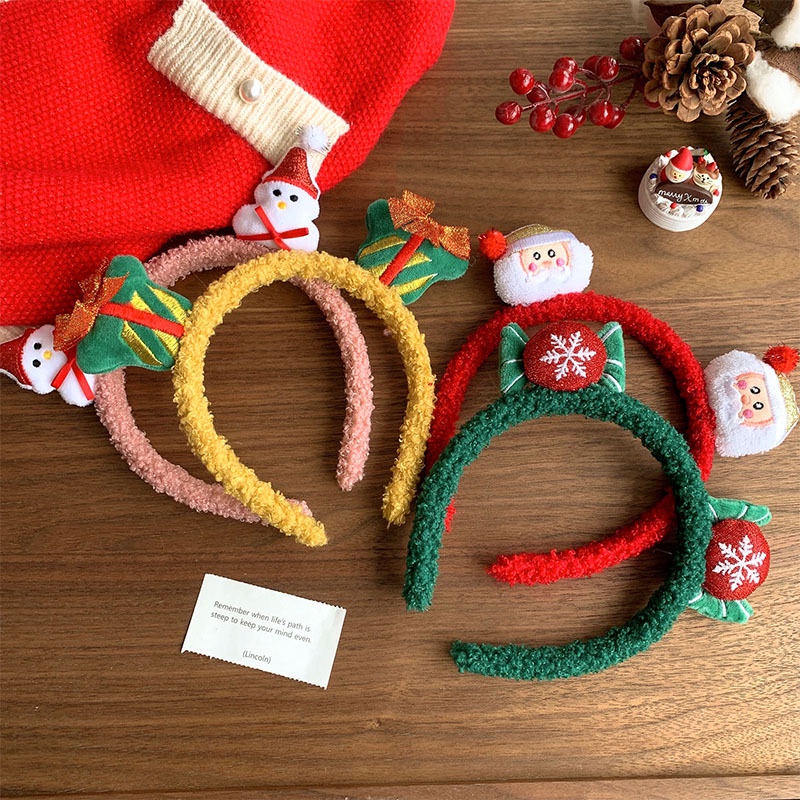 Băng Đô Cài Tóc Hình Ông Già Noel / Người Tuyết / Lông Cừu Kiểu Nhật Bản Và Hàn Quốc Mới