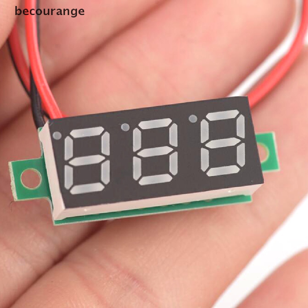Vôn kế cỡ nhỏ 2 dây màn hình LED với 3 số DC 2.5-30V