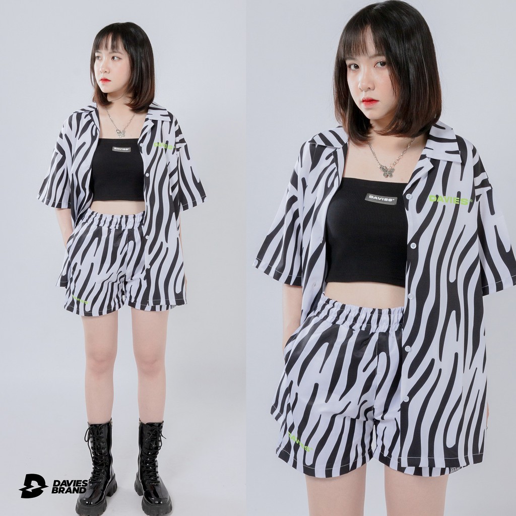 Quần đùi dù nữ sọc vằn Ignore Short local brand DAVIES