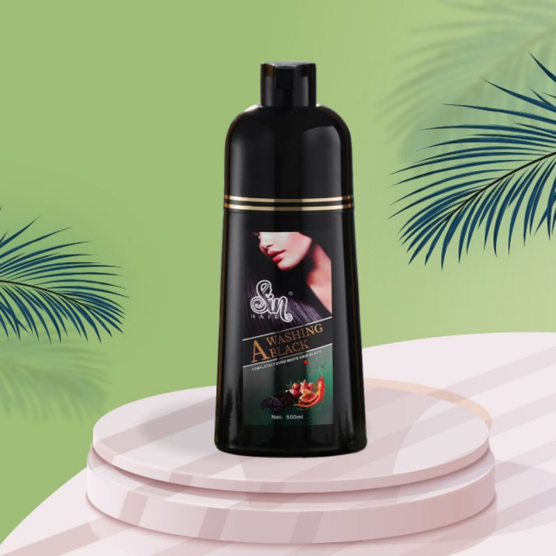 Combo 2 chai dầu gội phủ bạc màu đen Sin Hair, phủ đen ngay từ lần gội đầu tiên dung tích 500ml, an toàn cho da đầu