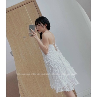 ĐẦM CỔ YẾM LÔNG VŨ [ Hàng Có Sẵn]