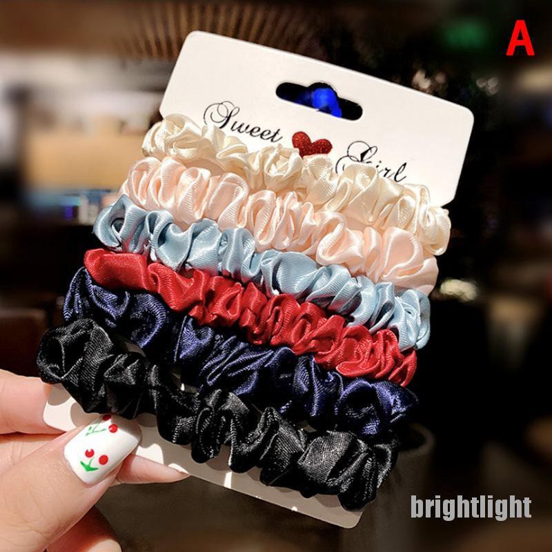 Bộ 6 Dây Cột Tóc Co Giãn Thời Trang Cho Nữ