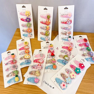 Combo sỉ set 5 kẹp đính kim sa lấp lánh