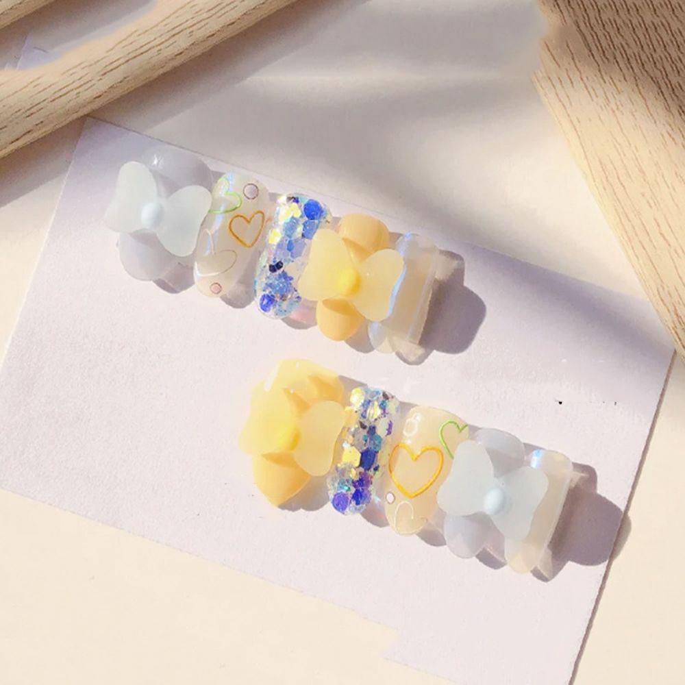 [Hàng mới về] Phụ kiện trang trí móng tay hình nơ 3D dễ thương nhiều màu sắc