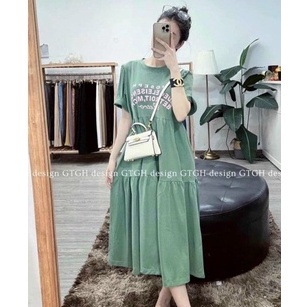 [Hàng loại 1]Váy Bầu chất cotton cao cấp VB06☘️CAM KẾT K XỔ LÔNG☘️siêu mềm mịn,thấm hút mồ hôi☘️Đầm bầu freesize 43-68kg