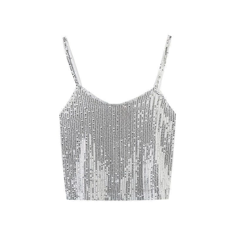 Áo Ngực Ngắn Hai Dây Hở Lưng Phong Cách Pháp Thời Trang Mùa Hè Cho Nữ