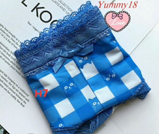 Quần chip thun lạnh viền ren họa tiết