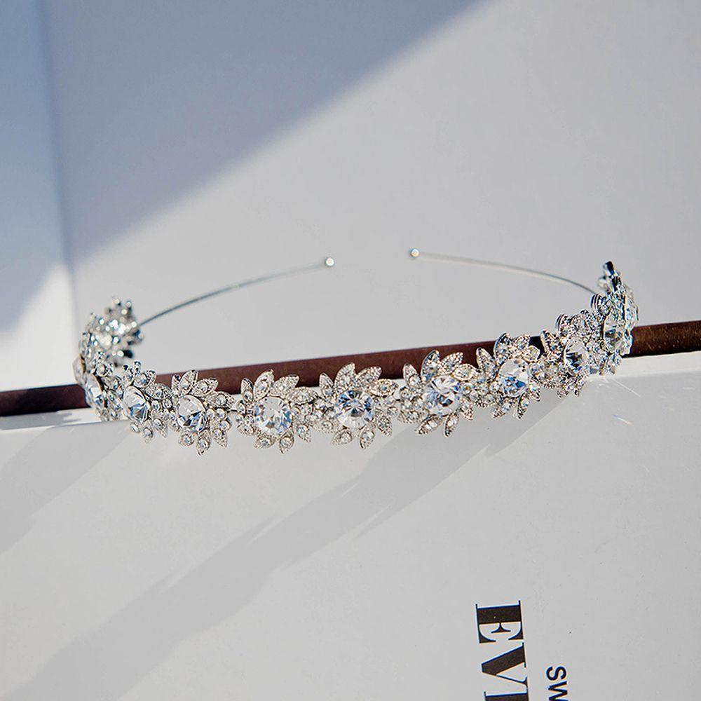 Băng Đô Cài Tóc Đính Hoa Lấp Lánh 15H Cho Cô Dâu