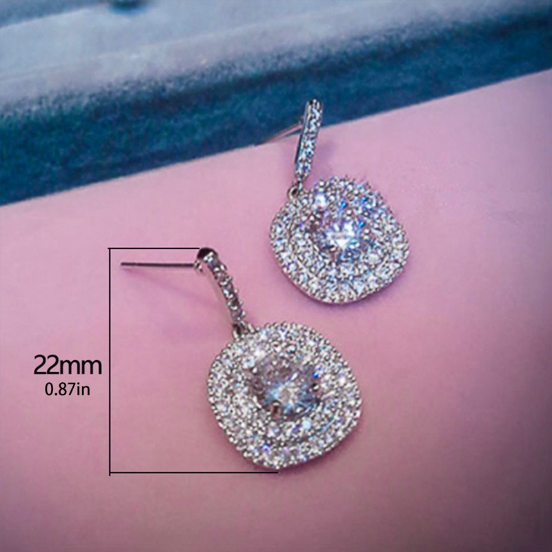 Khuyên Tai Dáng Dài Đính Đá Pha Lê Sang Trọng Cho Nữ