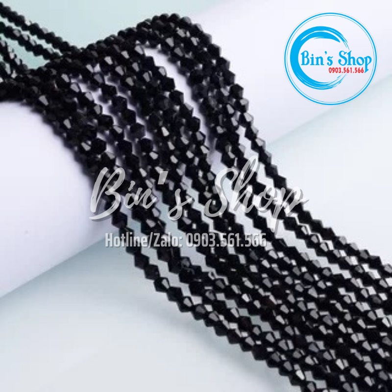100 Viên Pha Lê Nón 4mm Màu Ánh Cừ Đính Kết Trang Phục, Làm Trang Sức Handmade