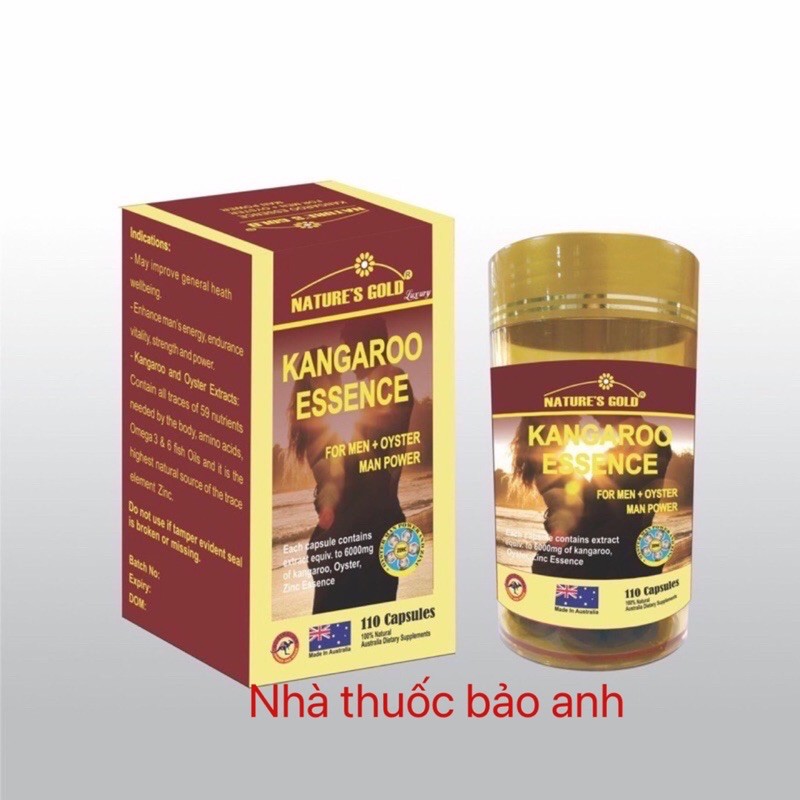 ✅Chính hãng✅ VIÊN UỐNG TĂNG CƯỜNG SINH LÝ NAM KANGAROO ESSENCE + OYSTER hộp 110v