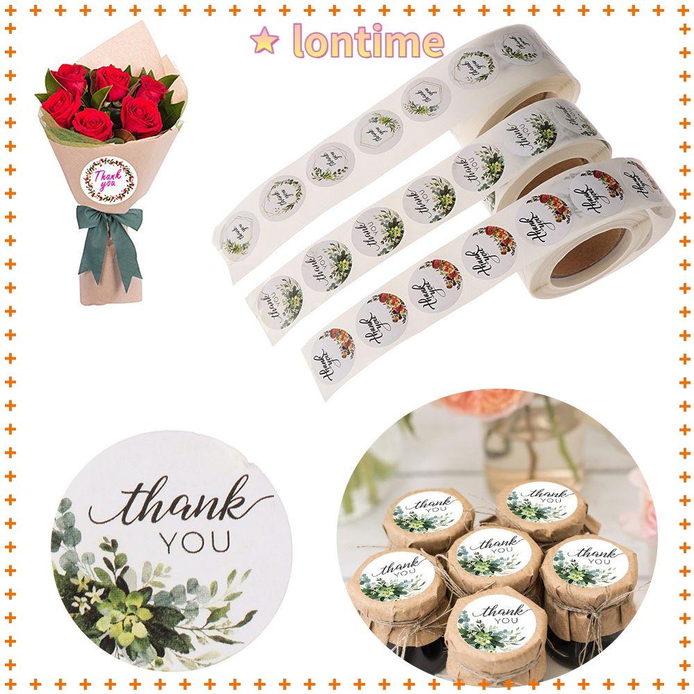 Cuộn 50 nhãn dán hình chữ thank you cho túi bánh quy xinh xắn