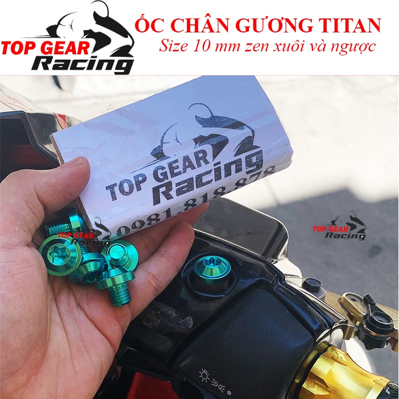 Ốc Chân Gương Gr5 Titan 10ly Zen Xuôi và Ngược (Giá 1 Ốc)