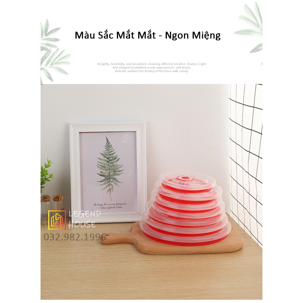 Nắp Chống Tràn - Nắp Đậy Hút Chân Không Chống Tràn Canh Cho Tô Chén, Cốc
