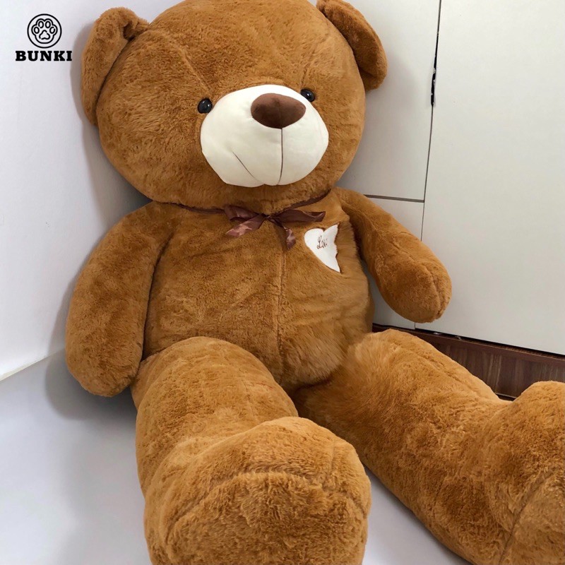 GẤU BÔNG TEDDY NÂU LOVE 160CM CAO CẤP