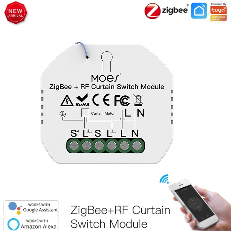 ☆☆ tuya ZigBee RF433 Smart Curtain Switch Module Motorized Roller Shutter Blinds Motor 2MQTT Work With Alexa Google Home 【YUEE】