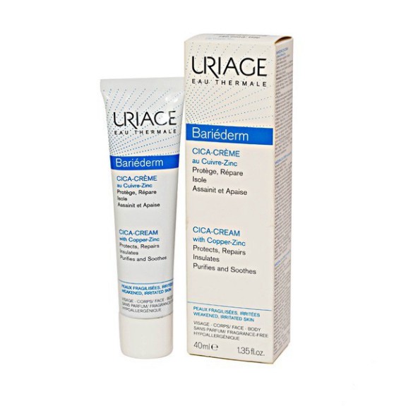 [CHÍNH HÃNG] Uriage Kem Dưỡng Giúp Làm Dịu Và Làm Dịu Và Làm Mềm Da Bariederm Cica - Creme 40ml