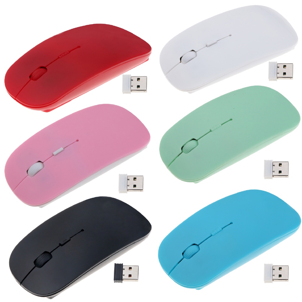 ☃Chuột không dây siêu mỏng 2.4GHz cho máy tính bàn Apple Mac/Laptop kèm bộ tiếp nhận cổng USB tiện dụng