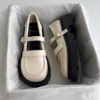 (FREESHIP - SHIP HỎA TỐC) Giày Lolita nữ trắng đế cao Phong cách Mary Jane JK