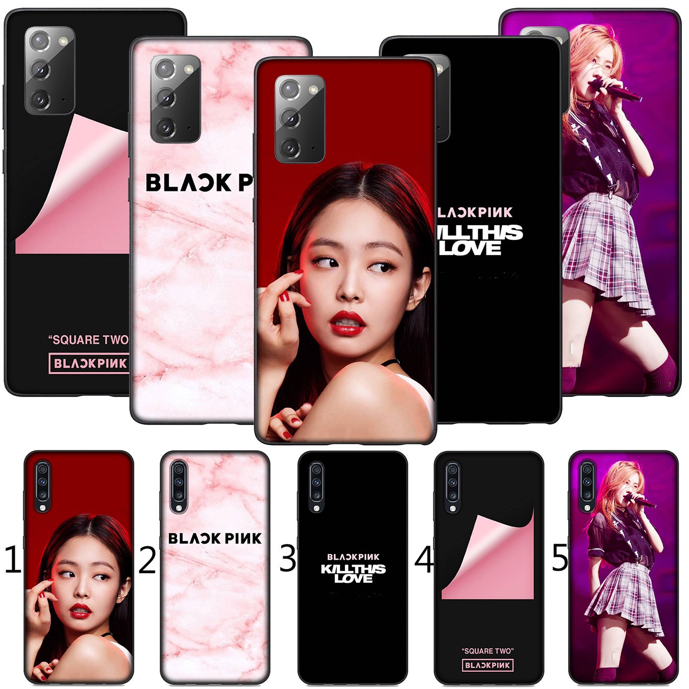 Samsung Galaxy S21 Ultra S8 Plus F62 M62 A2 A32 A52 A72 S21+ S8+ S21Plus Casing Soft Silicone Phone Case BLACKPINK JENNIE LISA JISOO Cover