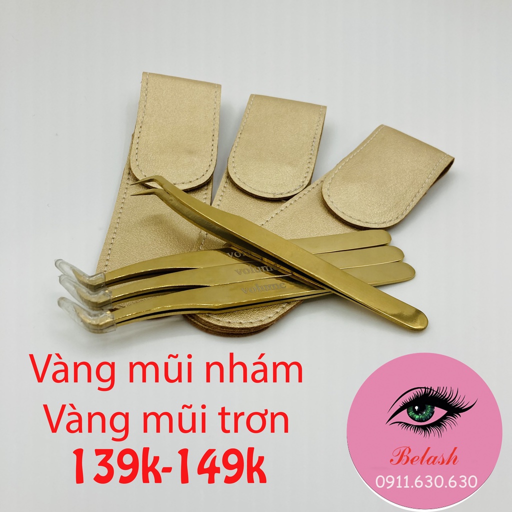 Nhíp volume vàng gắp mi , dụng cụ nối mi_ Be Lash