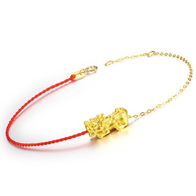 ANCARAT - Lắc tay nữ Redline Tỳ Hưu vàng 24K