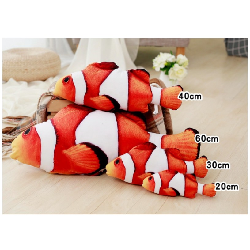 ĐỒ CHƠI CHO MÈO MÈO, CÁ NHỒI BÔNG 3D - LOVE PETS SHOP