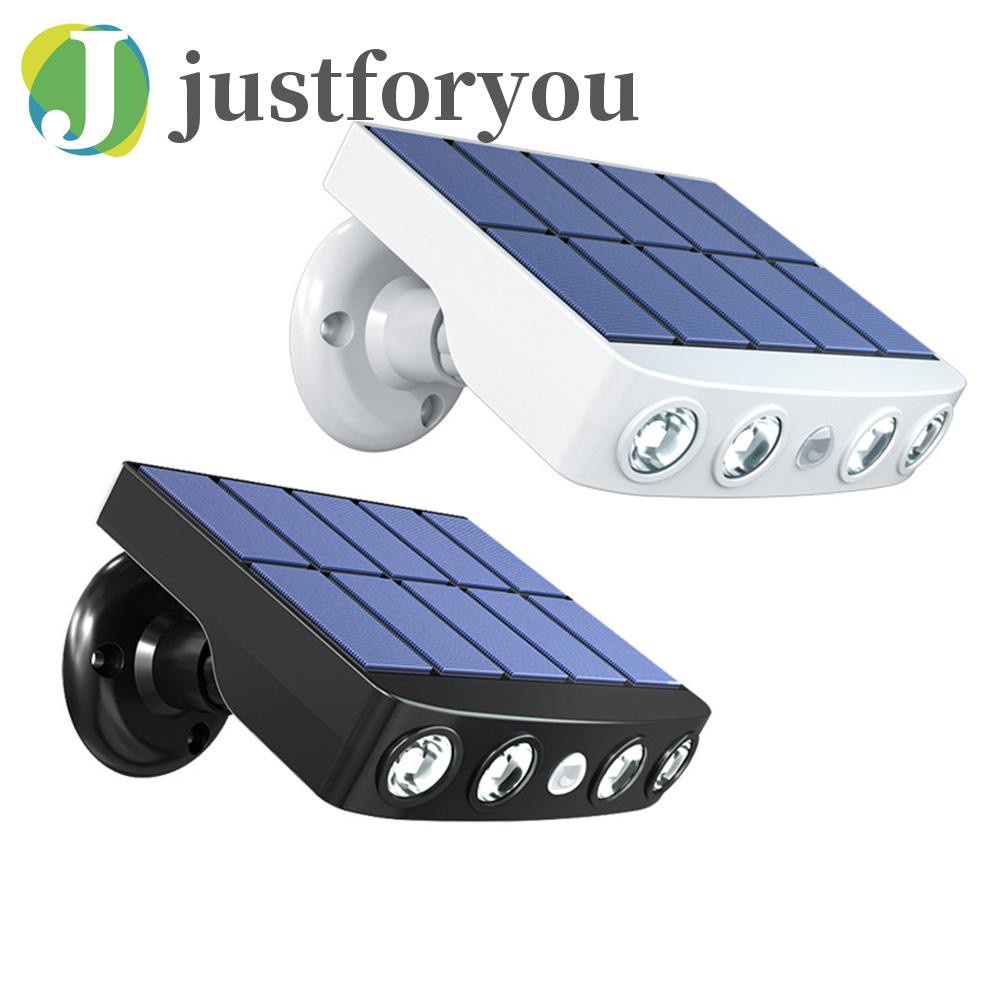 Bộ 2 Đèn Led 4 Bóng Gắn Tường Cảm Ứng Chuyển Động Sử Dụng Năng Lượng Mặt Trời