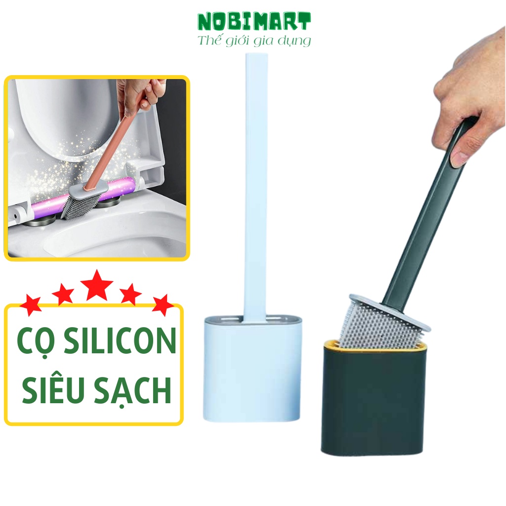 Chổi cọ nhà vệ sinh silicon dán tường cọ bồn cầu toilet siêu tiện lợi