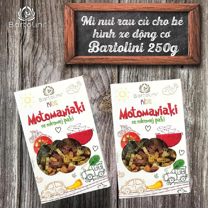 [Date 2024] Mì nui rau củ cho bé ăn dặm Bartolini 250g