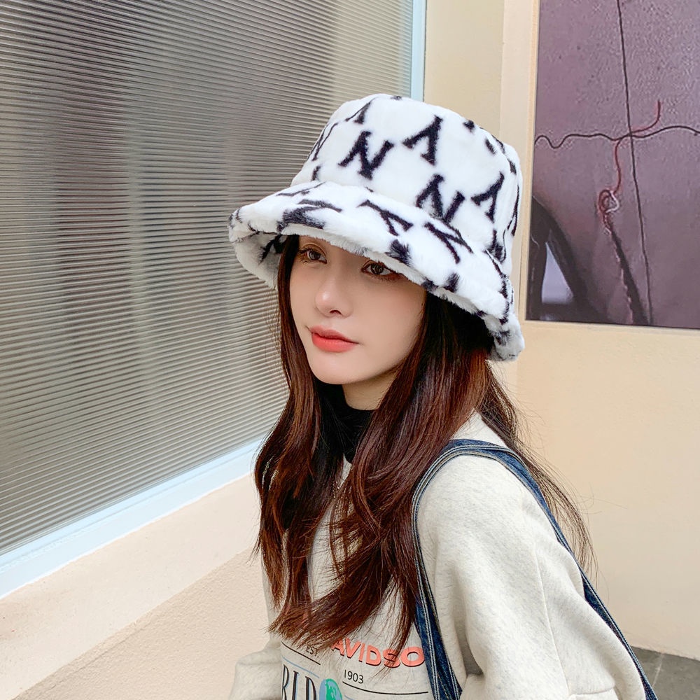 [SẴN]☘ Mũ nón bucket lông mịn chữ NY phong cách Ulzzang (M51)
