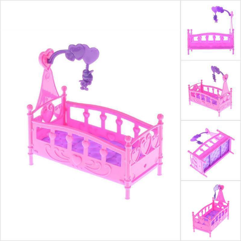 [HoMSI] 10CM Baby doll play house Plastic bed or doll Furniture Dolls Accessories SUU