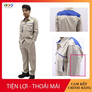 Quần áo bảo hộ cao cấp vải kaki pangrim hàn quốc, mẫu 07, sản xuất bởi bảo hộ ffd
