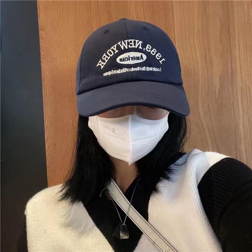 Mũ Lưỡi Trai Cotton Thêu Chữ IVORY Phong Cách Retro
