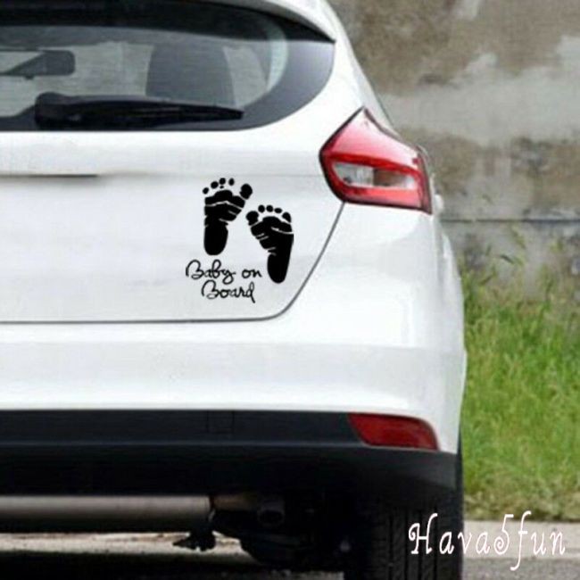Decal Dán Xe Hơi Chữ "Baby On Board"