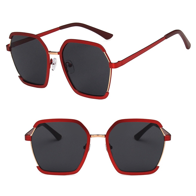 Kính Mát Chống Tia UV Gọng Kim Loại Thời Trang Hàn Quốc Cho Nữ