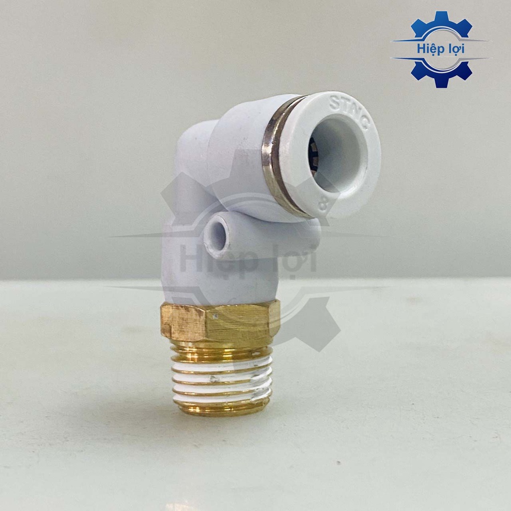 Co nối 1 đầu ghim ống 1 đầu ren ngoài YPL - nối cong 1 đầu ghim ống hơi 1 đầu ren ngoài