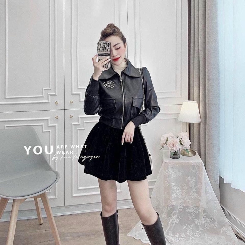 💧💧Áo da Ch**nel quảng châu tay bồng ống tay bo,thân bo hàng siêu đẹp