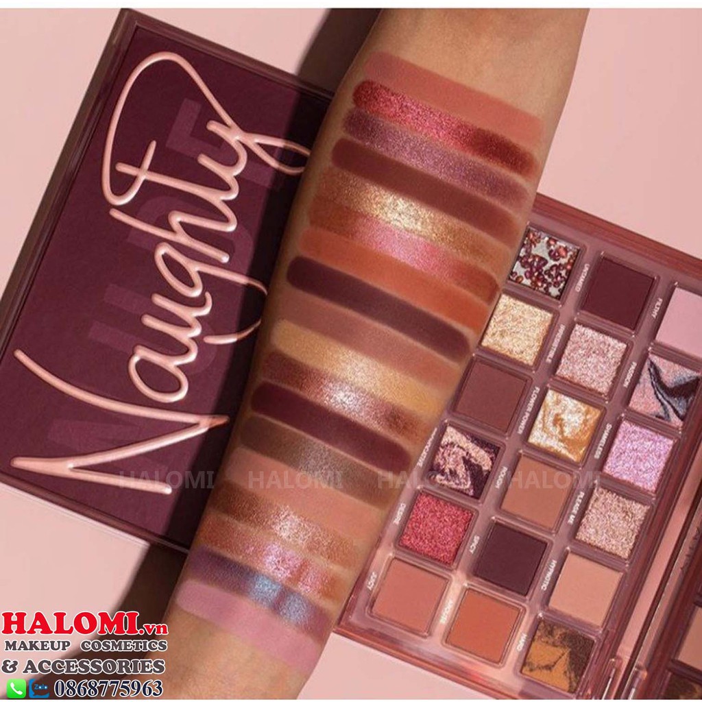 Phấn mắt HUDA BEAUTY Naughty Nude Eyeshadow Palette 18 Ô Chuẩn
