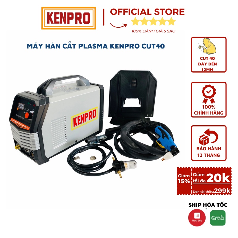 [Mã BMBAU300 giảm 10% đơn 499K] Máy Hàn Cắt Plasma Kenpro CUT40 Có Khả Năng Cắt Sắt Dày 12mm Bảo Hành 12 Tháng