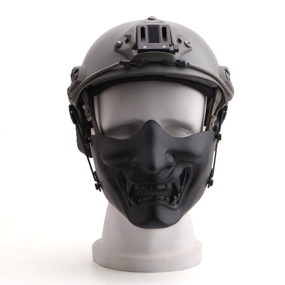 Half Face Tactical Mask Outdoor Cycling Cosplay Entertainment Smile Scary Face